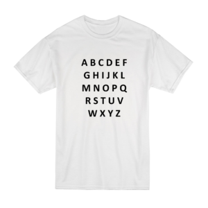 Alphabet T Shirt